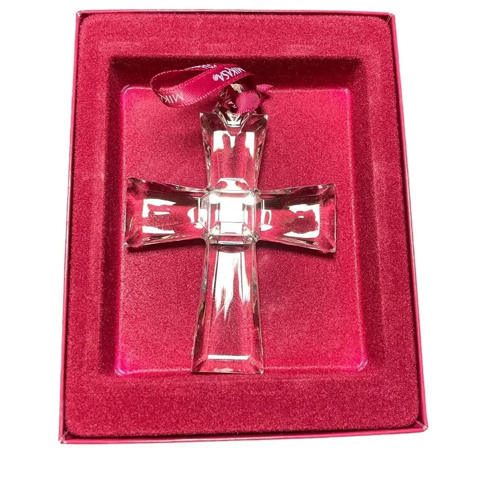 Mikasa Holiday Collection SN274/564 Crystal‎ Cross Ornament Made in Germany